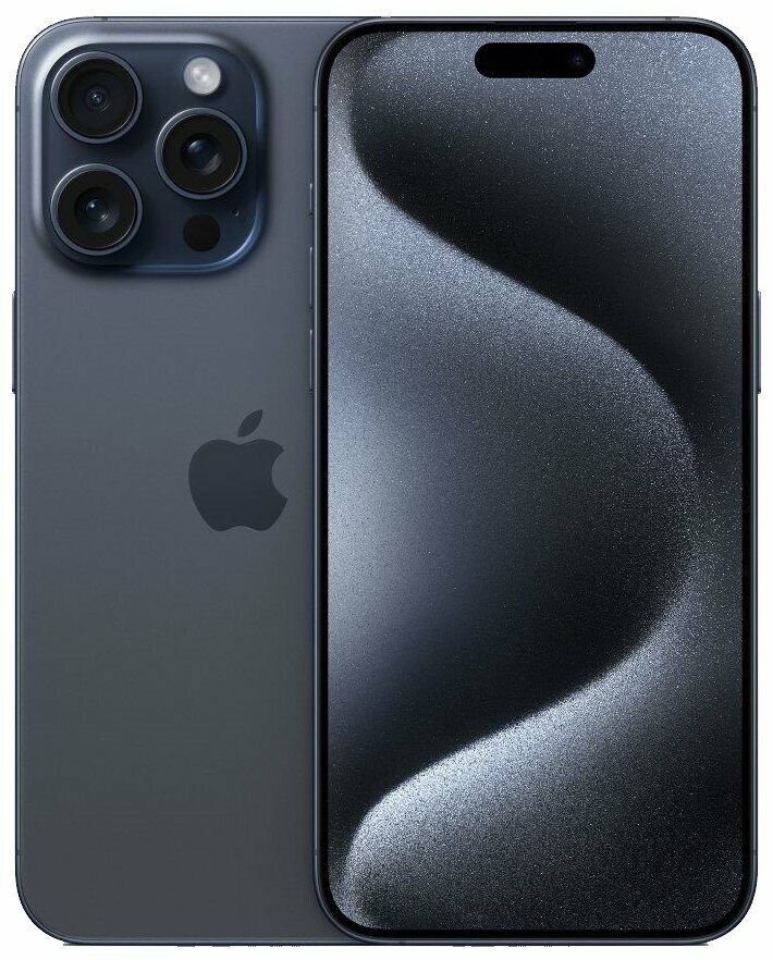 Смартфон Apple iPhone 15 Pro Max 256 ГБ Global, Dual: nano SIM + eSIM, синий титан