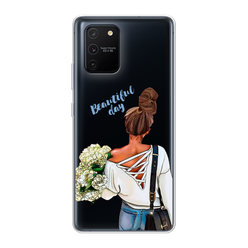 Силиконовый чехол на Samsung Galaxy S10 Lite/A91 / Самсунг Галакси S10 Lite/A91 Beautiful day vector, прозрачный матовый силиконовый чехол beautiful day vector на samsung galaxy a91 самсунг a91