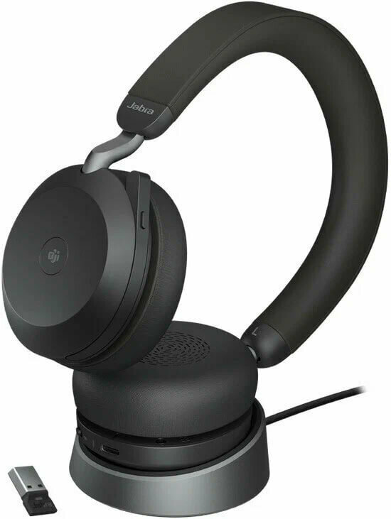 Jabra Evolve2 75 Stereo MS USB-A беспроводная гарнитура черная с док станцией ( 27599-999-989 )