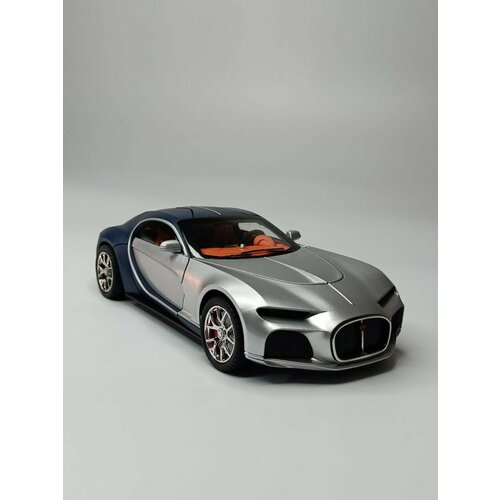 Коллекционная машинка игрушка металлическая Bugatti для мальчиков масштабная модель 1:24 серебристый синий коллекционная машинка игрушка металлическая bugatti для мальчиков масштабная модель 1 24 красная