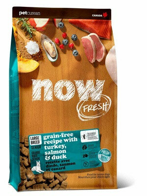 Сухой корм NOW FRESH беззерновой "Контроль веса" с индейкой, уткой и овощами, для собак крупных пород (Fresh Senior Large Breed Recipe Grain Free 25/11), 11,34 кг