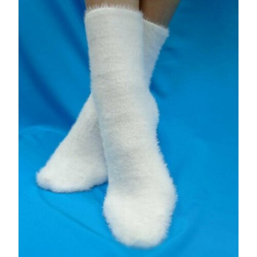 Термоноски , 3 пары, размер 37-41, белый теплые женские махровые носки синие голубые 2 пары размер 37 41 тёплые носочки для девочек термоноски термо