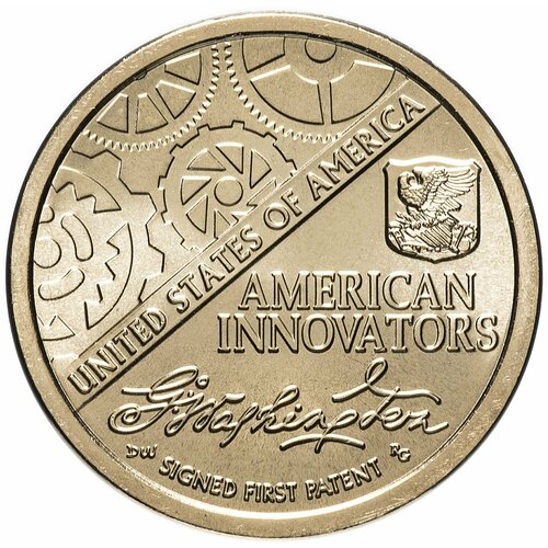 США 1 доллар 2018. Американские Инновации. Первый патент монета 1 доллар первый патент американские инновации р сша 2018 unc