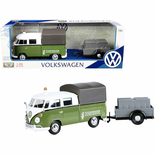 Коллекционная машина 1:24 Volkswagen Type 2 (T1) Trailer Set - Road Maintenance Trailer 10t winch hook rope trailer hook connector trailer ball off road vehicle modified rescue claw aluminum guide port front and rear