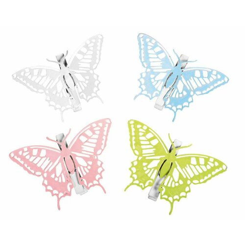 декоративные бабочки 6 х 5 см rayher 85478999 Декоративные прищепки с украшением из металла - Бабочки, 4 шт