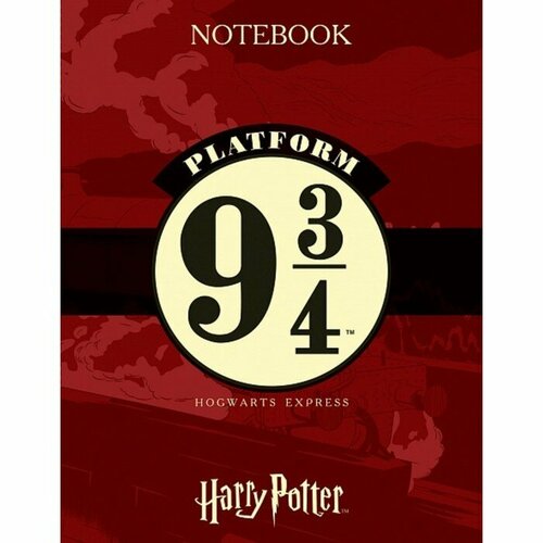 Тетредь на 4-х кольцах А5, 120 листов клетка Гарри Поттер, твердая обложка, глянцевая ламинация, блок 60г/м2