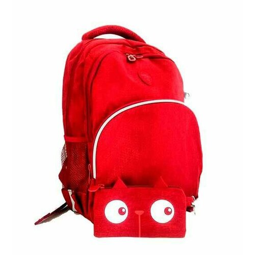 Рюкзак школьный, красный