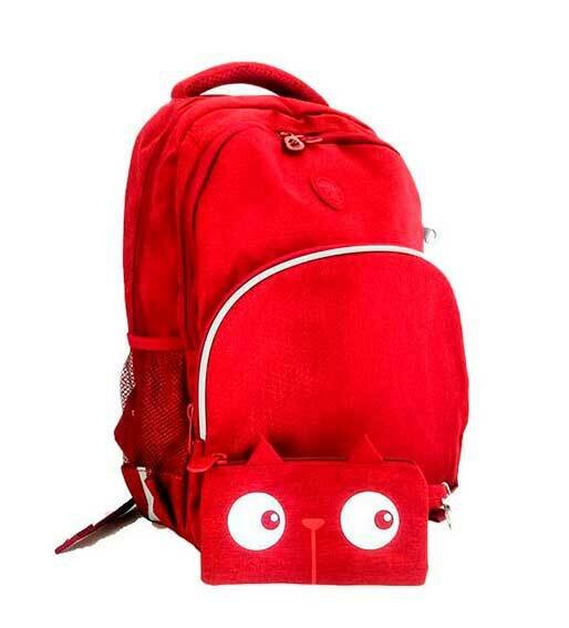 Рюкзак школьный, красный