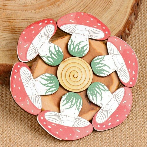 Подставка под горячее Мухомор 12 см можжевельник 576₽