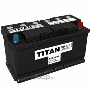 Аккумулятор TITAN Standart 100 А/ч Обратная 352x175x190 EN820 А 4607008888010