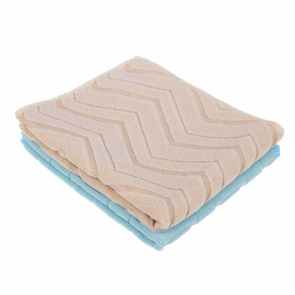 фото Набор универсальных салфеток из микрофибры VETTA, 2 шт, 30х30 см, 455 г/м2