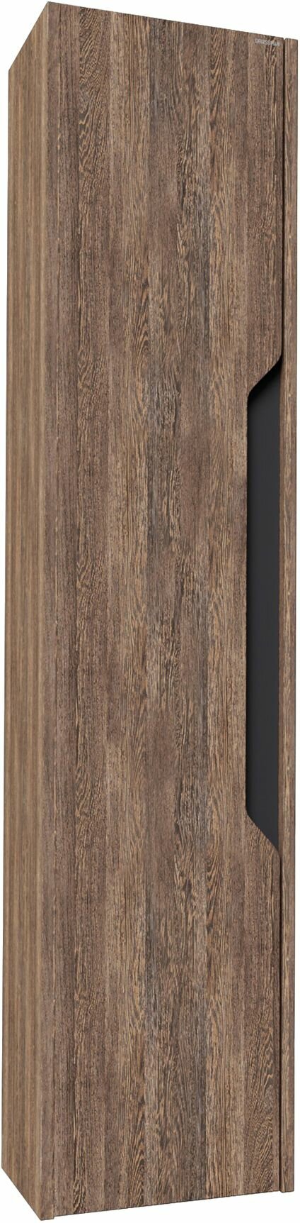 фото Пенал подвесной Лайф 32 винтажное дерево темное/графит