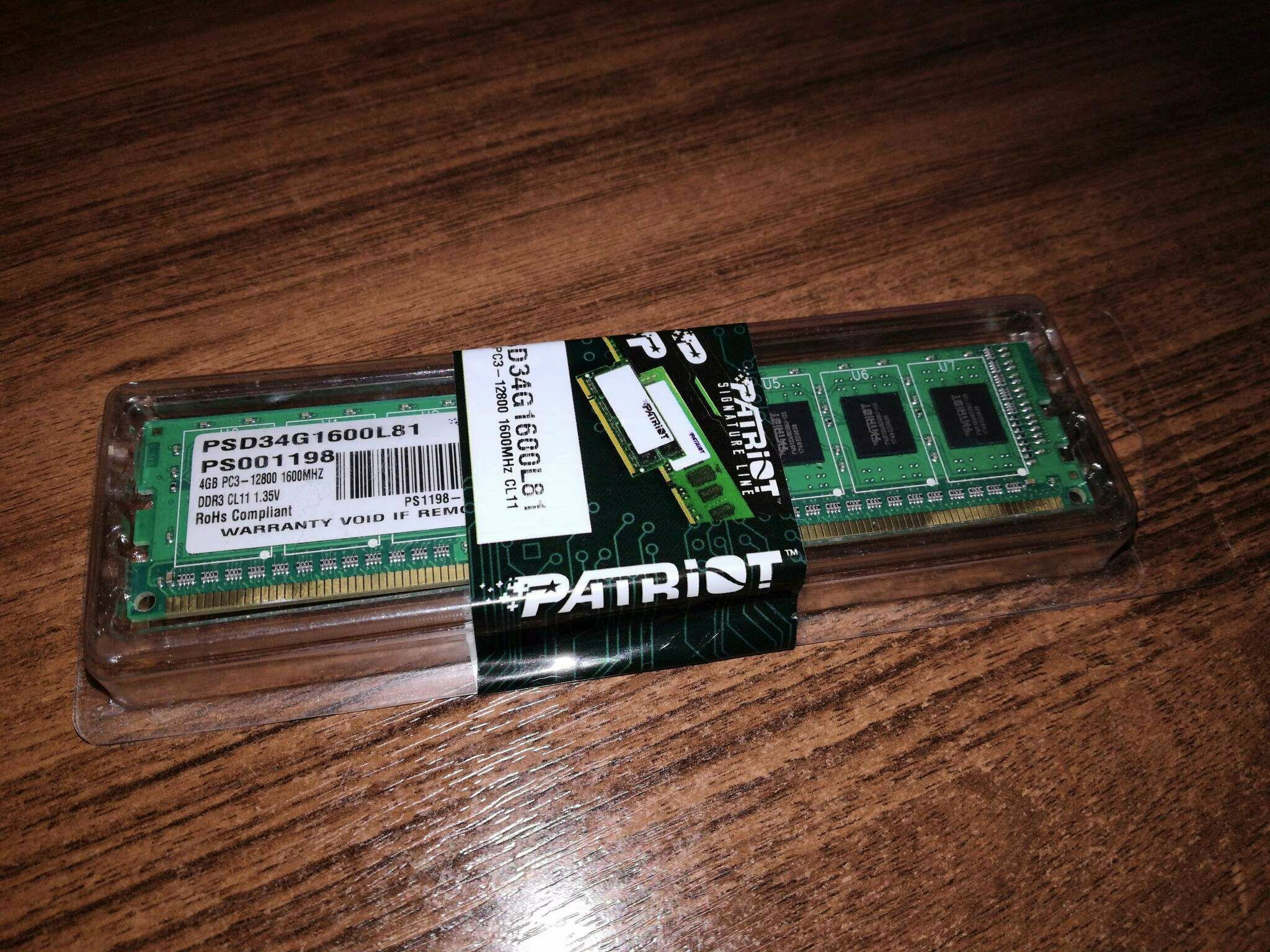 PATRIOT DDR3L PSD34G1600L81 4GB - фото №19