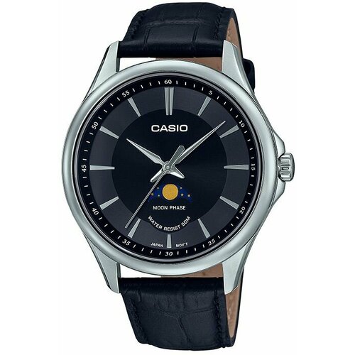 Наручные часы CASIO, черный, серебряный наручные часы casio collection mtp m100l 1a черный серебряный