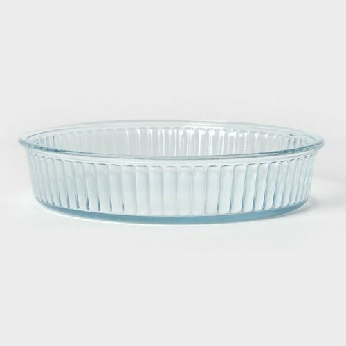 Блюдо стеклянное для запекания d28 см h6 см комплект из 2 шт 1554₽