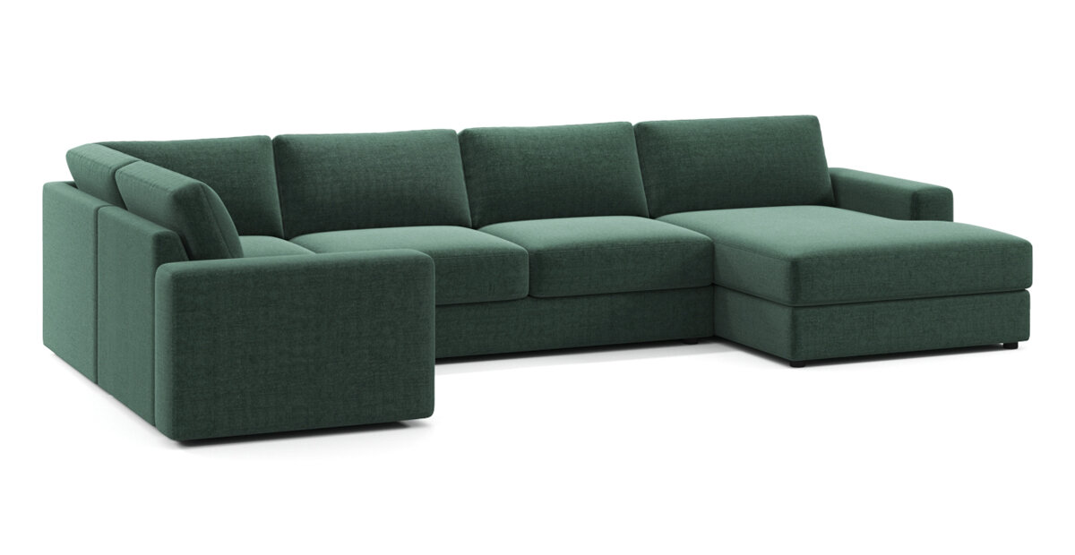 фото Угловой диван Цвет Диванов Угловой диван Оксфорд с оттоманкой c механизмом