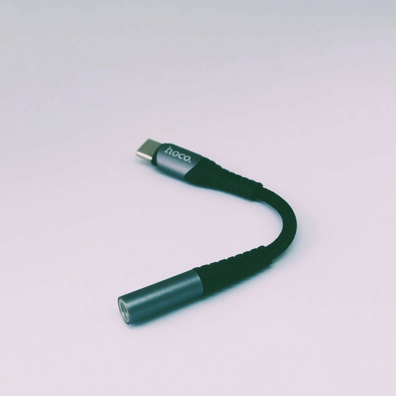 Переходник для наушников USB type-c AUX mini jack 3.5mm hoco LS33 аудио конвертер с поддержкой микрофона и проводного управления портативный кабель