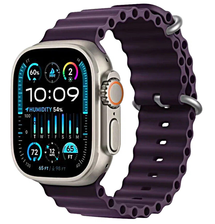 Смарт часы HK ULTRA ONE Умные часы 4G Wi-Fi iOS Android AMOLED фиолетовый