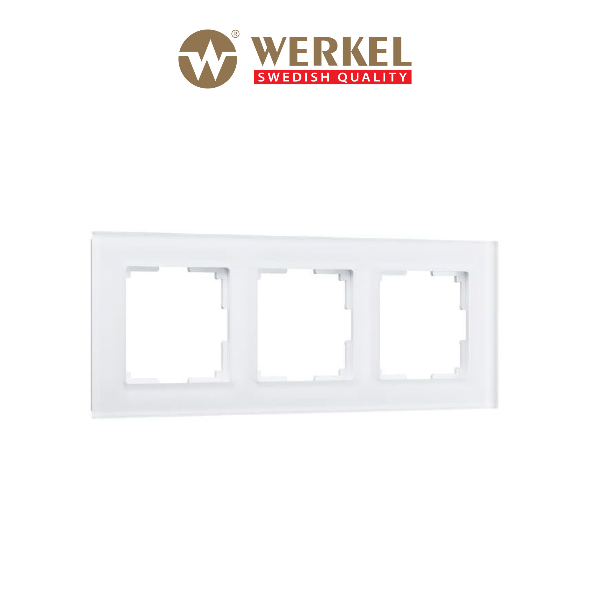 Рамка из стекла на 3 поста Werkel Favorit W0031105 белый матовый