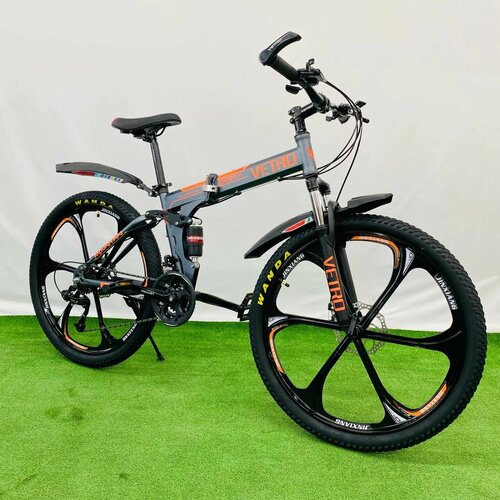 Складной велосипед VETRO рама 17 дюймов дисковые тормоза 26 дюймов колеса 21 скорости взрослый мужской и женский рост 145-185 см 25870₽