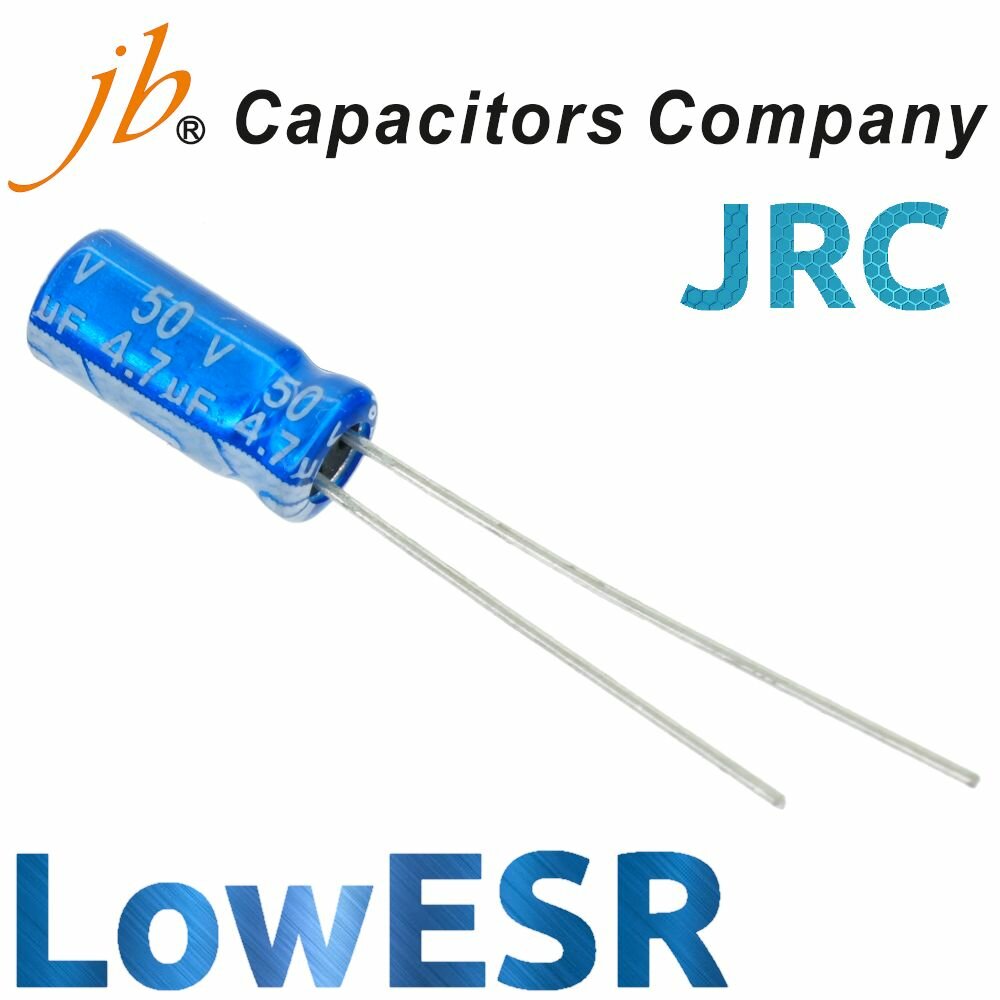 4,7мкФ 50В / JRC / 5х11 / 105 С / конденсатор электролитический (10шт)