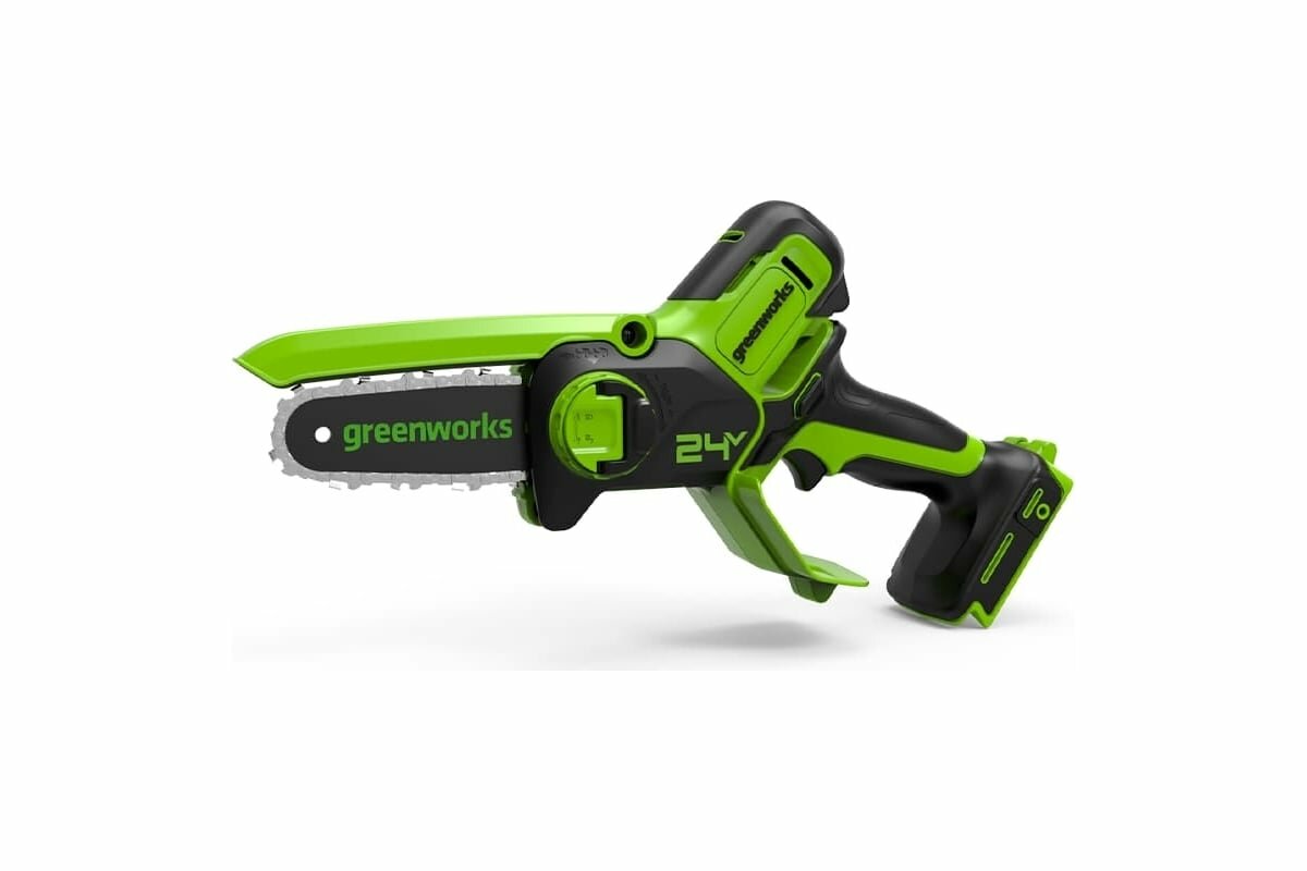GreenWorks Цепная мини пила аккумуляторная Арт, 24V, 10см, без АКБ и ЗУ 2008207