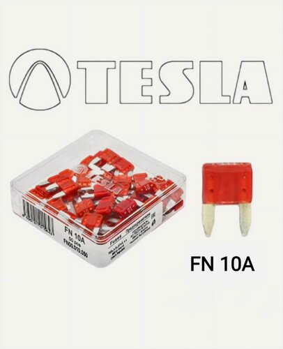 Изображение товара Предохранитель флажковый стандартный MINI FN 10A "TESLA" (5шт)