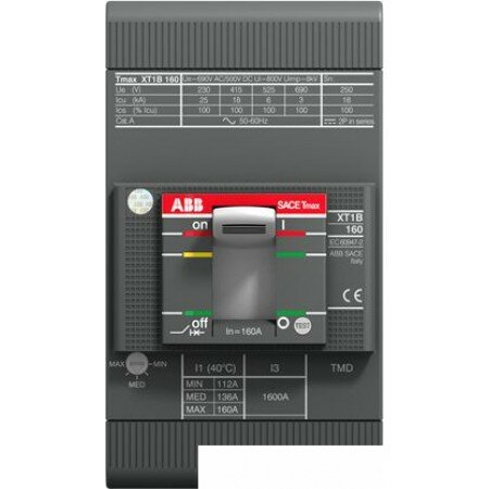 Выключатель автоматический ABB XT1N160 TMD 100A 3P 36kA 1SDA067416R1