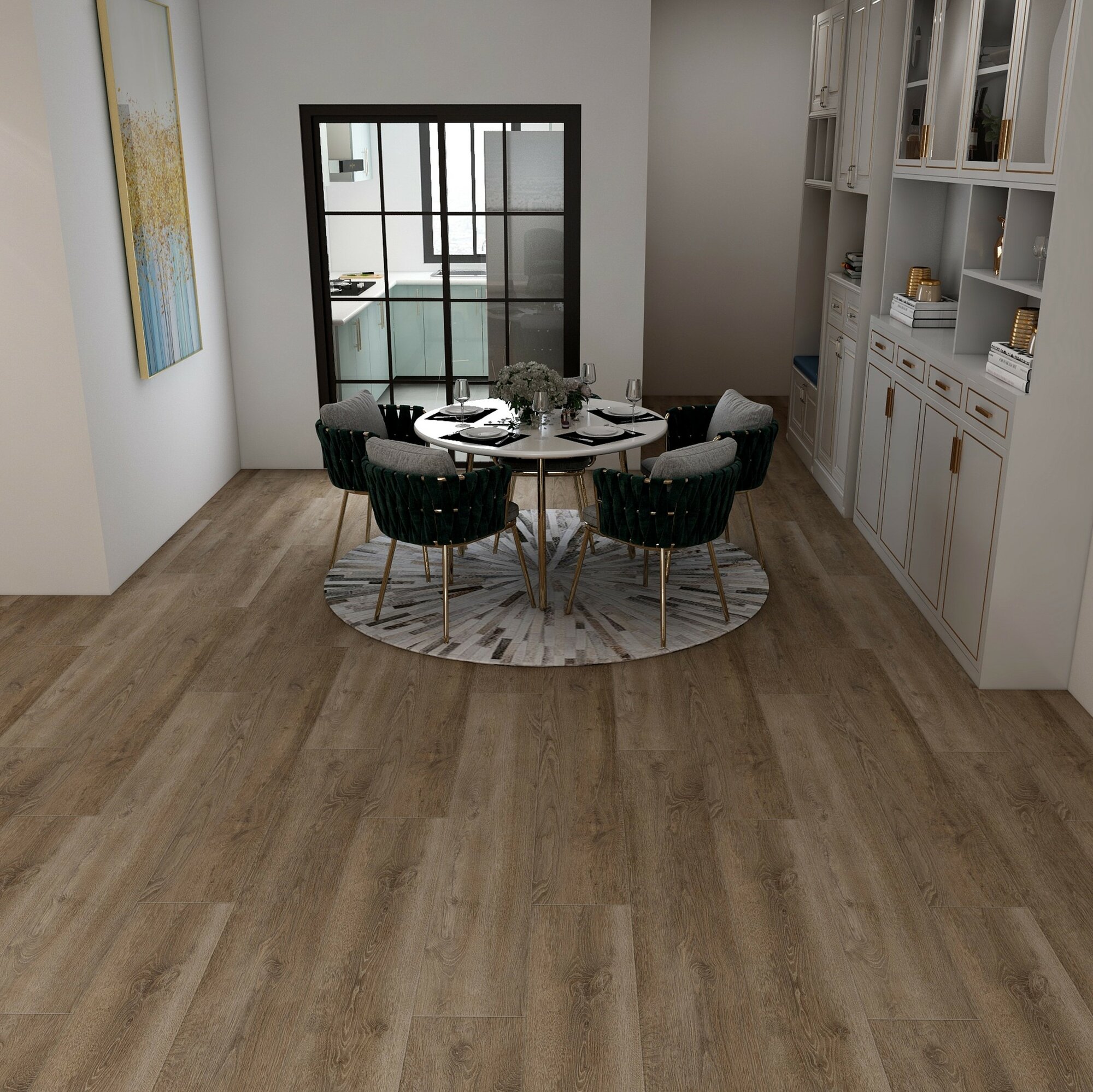 Кварц виниловый ламинат Floorwood Genesis Дуб Лауфер 43 класс 5 мм с подложкой (2,44 кв. м.)