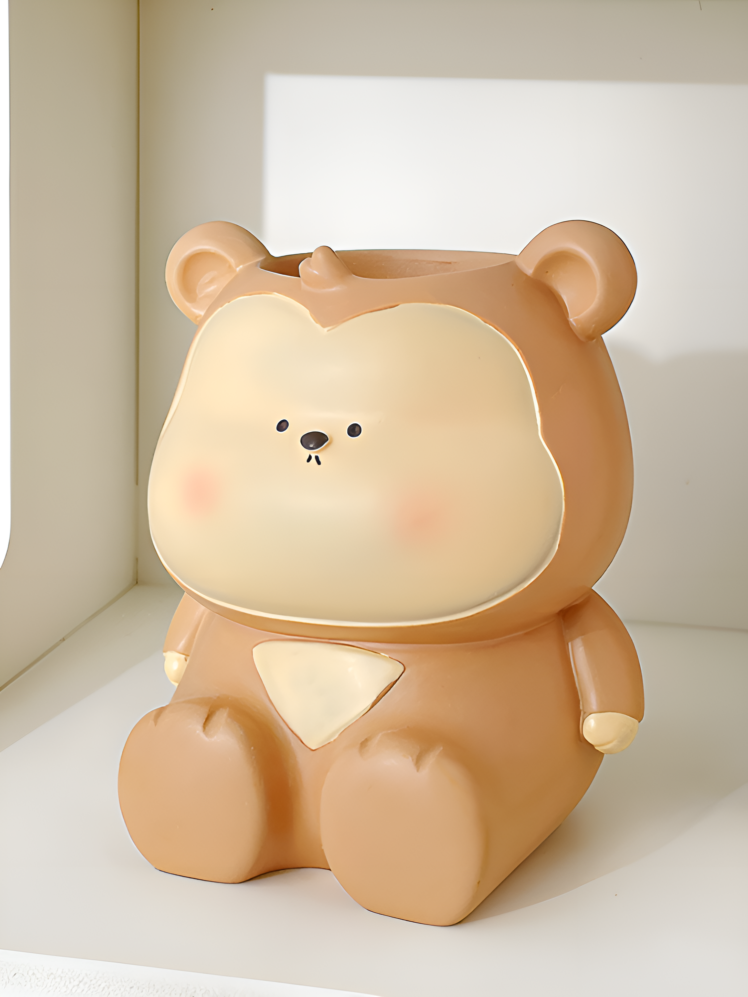 Подставка для канцелярии / органайзер настольный "Desk friend", bear, 10х9х9 см