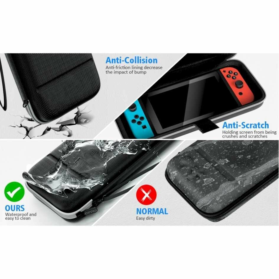 Защитный жесткий кейс чехол для Nintendo Switch и Nintendo Switch OLED Черный — фото 1