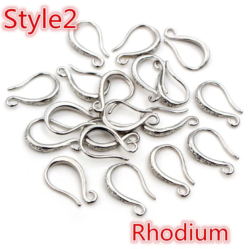 Серьги-петли Style2 Rhodium, 20 шт.
