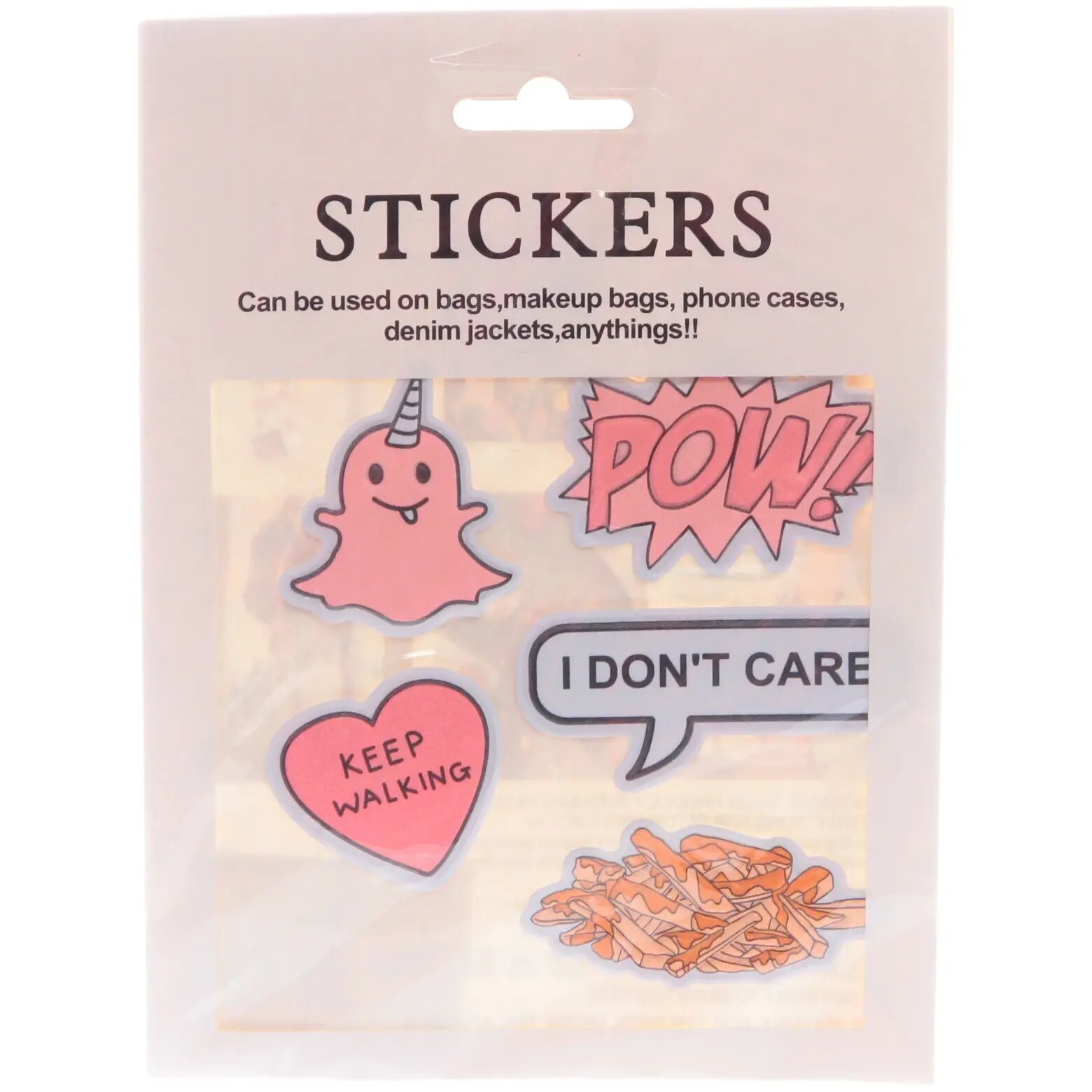 Декоративные наклейки в наборе 15х11см «Stickers» с яркими дизайнами, бумага, универсальные для одежды, телефонов, сумок