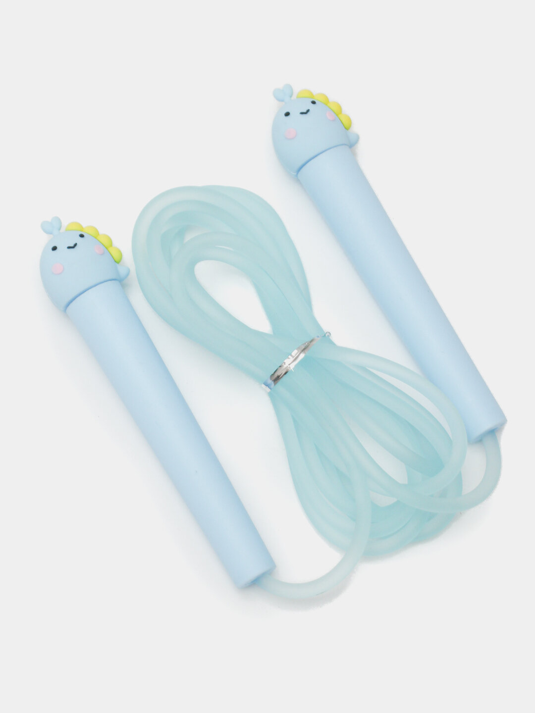 Скакалка General Fitness, для гимнастики, длина шнура 295 см, светло-синяя — фото 1