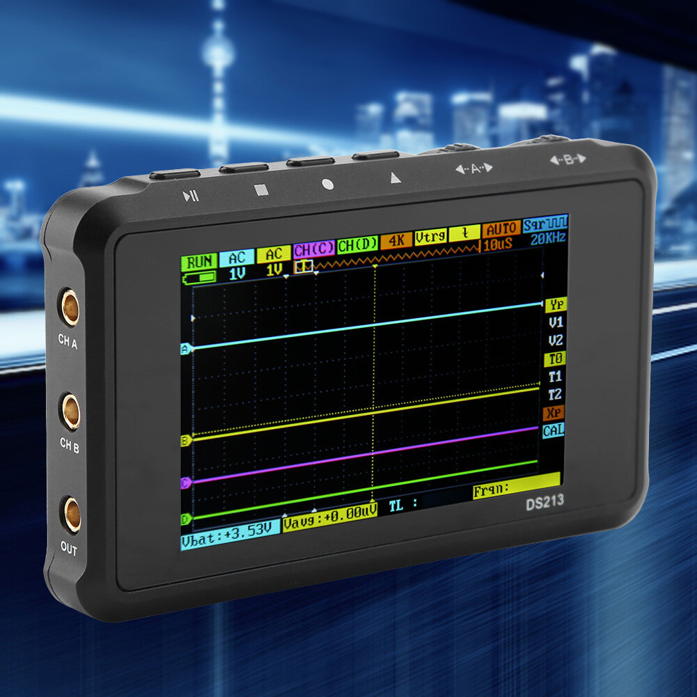 Oscilloscope, Multiple Trigger Methods, Compact Size 4 Channels for Measure Frequency Pulse Width voltage Home — фото 1