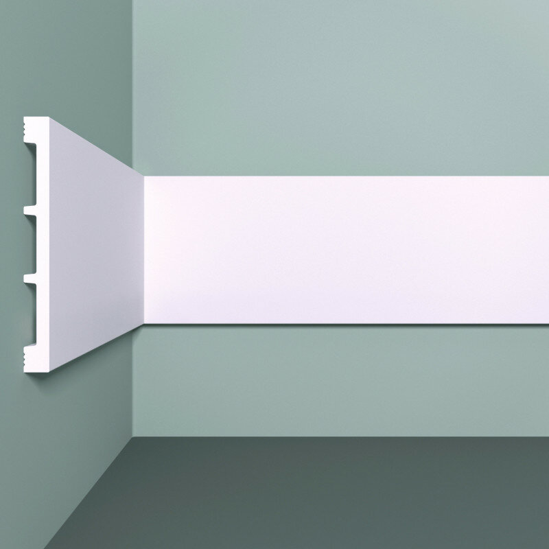 Плинтус напольный 13x102 мм белый ударопрочный полистирол полиуретановый под покраску 1 метр