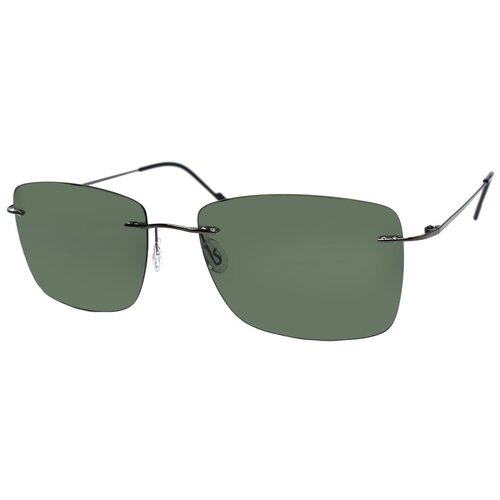 фото Солнцезащитные очки enni marco, прямоугольные, с защитой от уф, зеленый