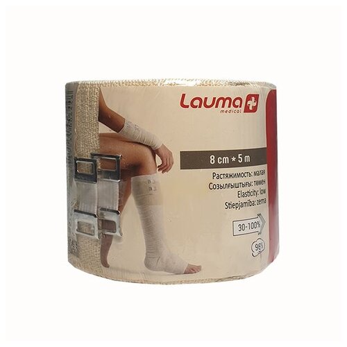 Бинт медицинский эластичный компрессионный Lauma Medical Модель 6 (5 м х 8 см) бежевый 1 шт.