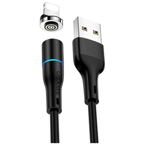 Кабель USB Lightning 8Pin USAMS US-SJ336 U29 Aluminum Alloy Magnetic 2м черный кабель магнитный lightning usams sj333 u29 2 1а 1m текстиль черный