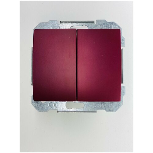 Выключатель 2х1-полюсный BJC IRIS 1850918709RR,16А, рубин