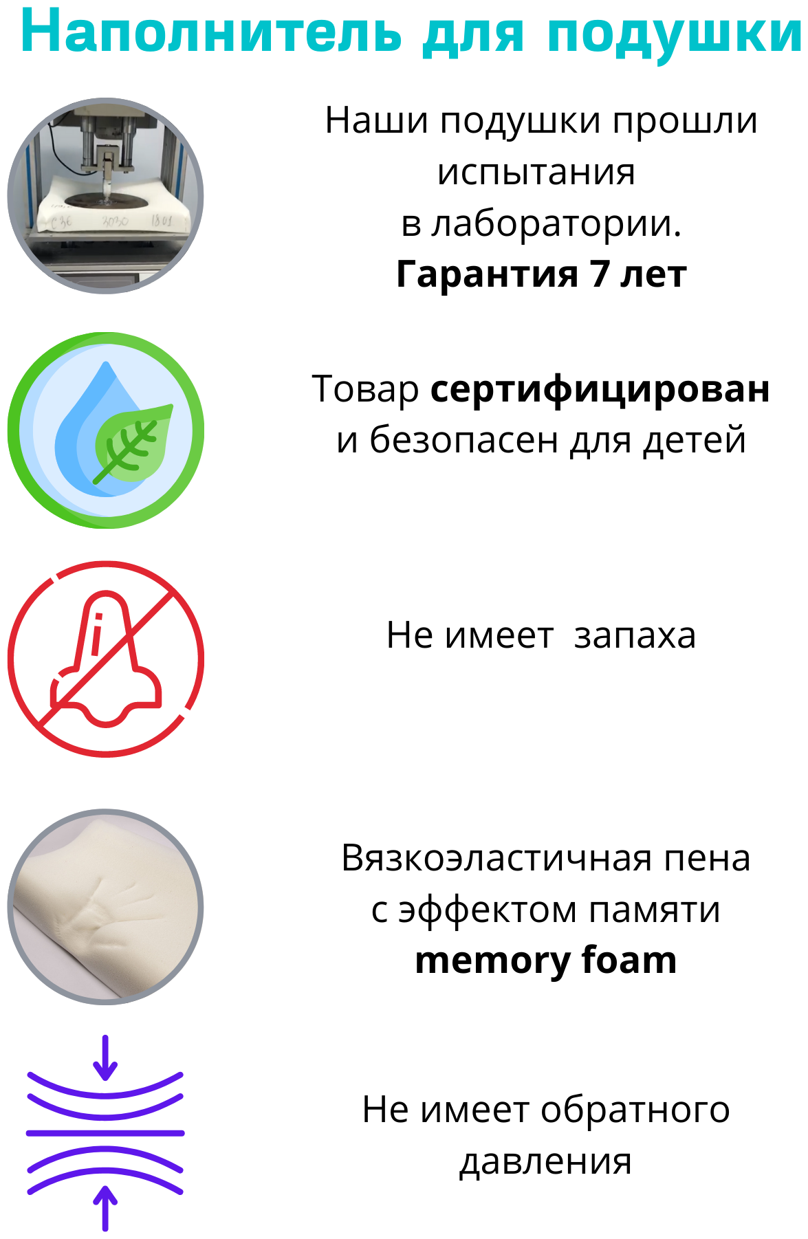 Ортопедическая подушка с эффектом памяти для сна "Просто Подушка" №6 валики упругая 60х40х11/13 см