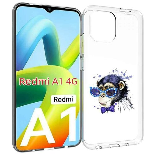 Чехол MyPads акварельная обезьяна для Xiaomi Redmi A1 задняя-панель-накладка-бампер