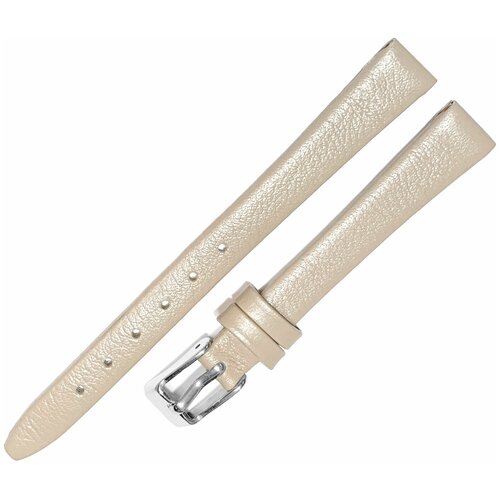 фото Ремешок 1003-01 (беж) бежевый кожаный ремень 10 мм для часов наручных из натуральной кожи гладкий матовый женский ardi