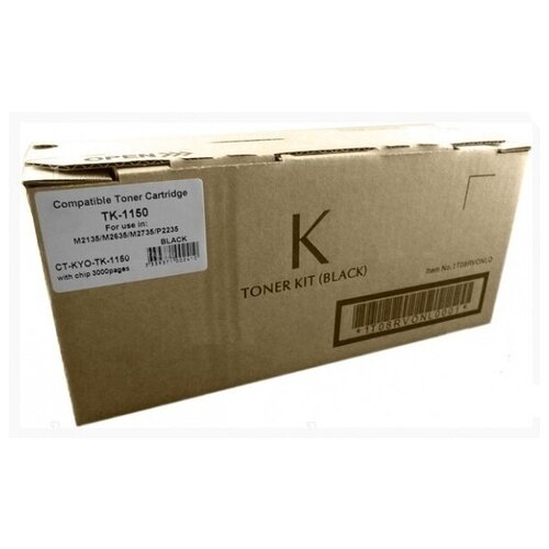 Картридж Premium CT-KYO-TK-1150-8K совместимый тонер картридж (Kyocera TK-1150 - 1T02RV0NL0) 3000 стр, черный картридж tk 1150 для принтера куасера kyocera mita ecosys p2235d p2235dn