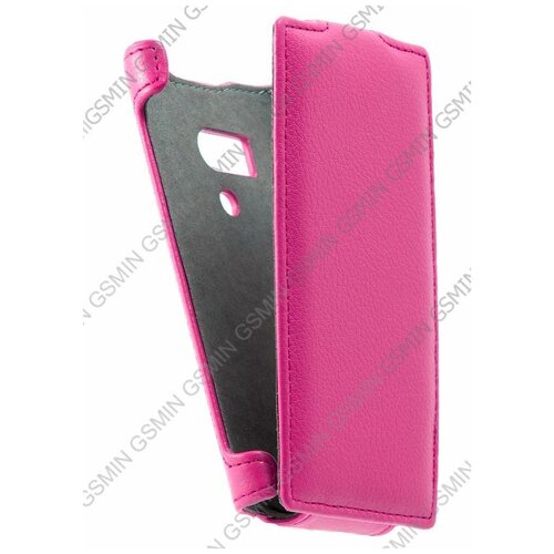 Кожаный чехол для Sony Xperia Acro S / LT26w Armor Case (Розовый)