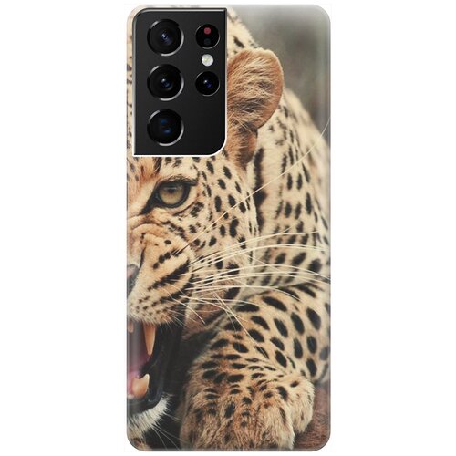 фото Re:pa накладка transparent для samsung galaxy s21 ultra с принтом "рассерженный хищник"