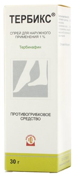 Тербикс спрей д/нар. прим. балл., 1%, 30 г