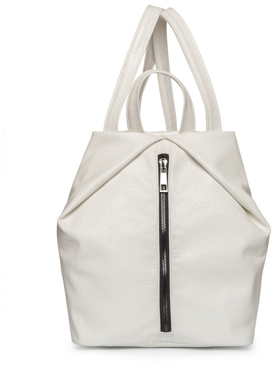 Рюкзак Ofta KZ, на молнии, белый, женский, из искусственной кожи