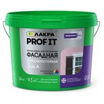 Краска акриловая фасадная лакра Prof It база А 14кг белая - изображение