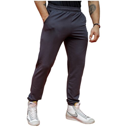 Брюки спортивные джоггеры CroSSSport, размер 48, серый быстросохнущие мужские трико для бега штаны компрессионные тренировочные леггинсы с принтом для баскетбола эластичная одежда для тренаж